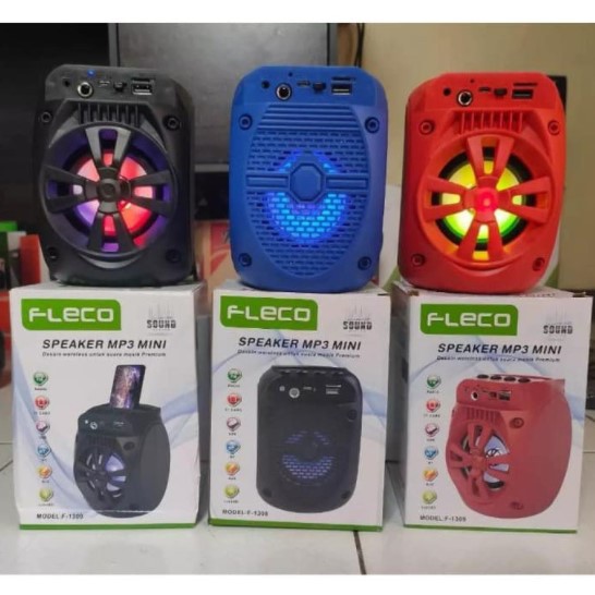 Speaker Fleco F-1309 Bluetooth Portable MP3 FM Memori USB