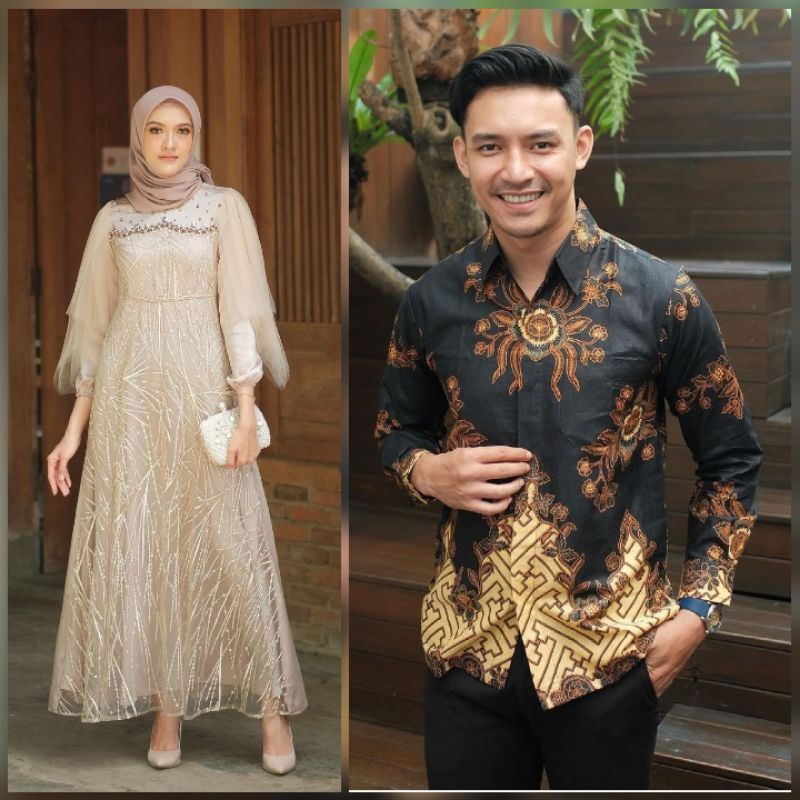 NEW ARRIVAL - BISA COD COUPLE GAMIS MAXI DRESS BRUKAT LUNA - MAXI COUPLE GAMIS BROKAT GAMIS PESTA KONDANGAN - OUTFIT LEBARAN GAMIS MUSLIM KEKINIAN COUPLE KELUARGA