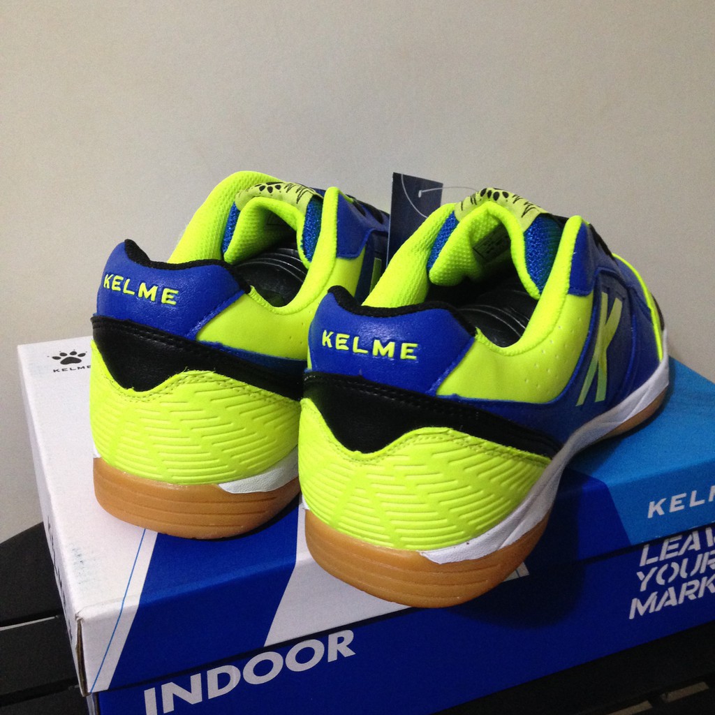 Sale Sepatu Futsal Kelme K-Strong Royal Blue Lime 55787 Original BNIB Promoted