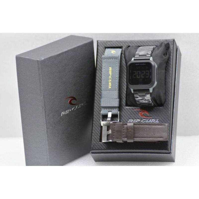 JAM TANGAN PRIA RIPCURL RANTAI FREE 2 TALI DIGITAL 4CM