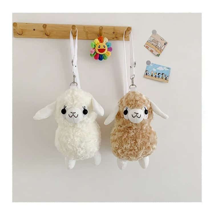 Tas Kambing Embe SHAUN THE SHEEP Bulu Lucu Imut Gemoy Selempang Wanita Baru Boneka Mewah Slingbag Kasual Tas Kepribadian Kartun Kambing