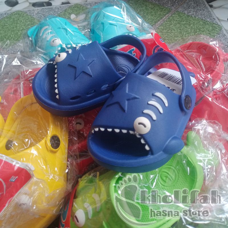 sandal baim anak laki-laki perempuan terbaru beby shark 371e dulux