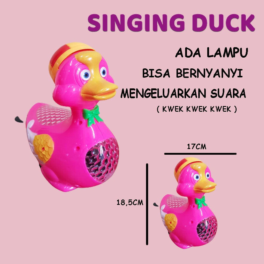 Sekawanmart Mainan Anak Bebek Lampu Music Mainan Anak Singing Duck KEREEN TERMURAH!!! ( SKW.005173A )