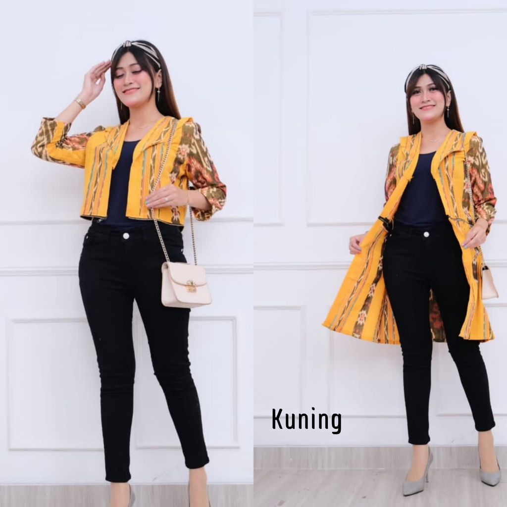 Blazer sultan  2 in 1 ori tenun troso blazer kerja blazer wanita