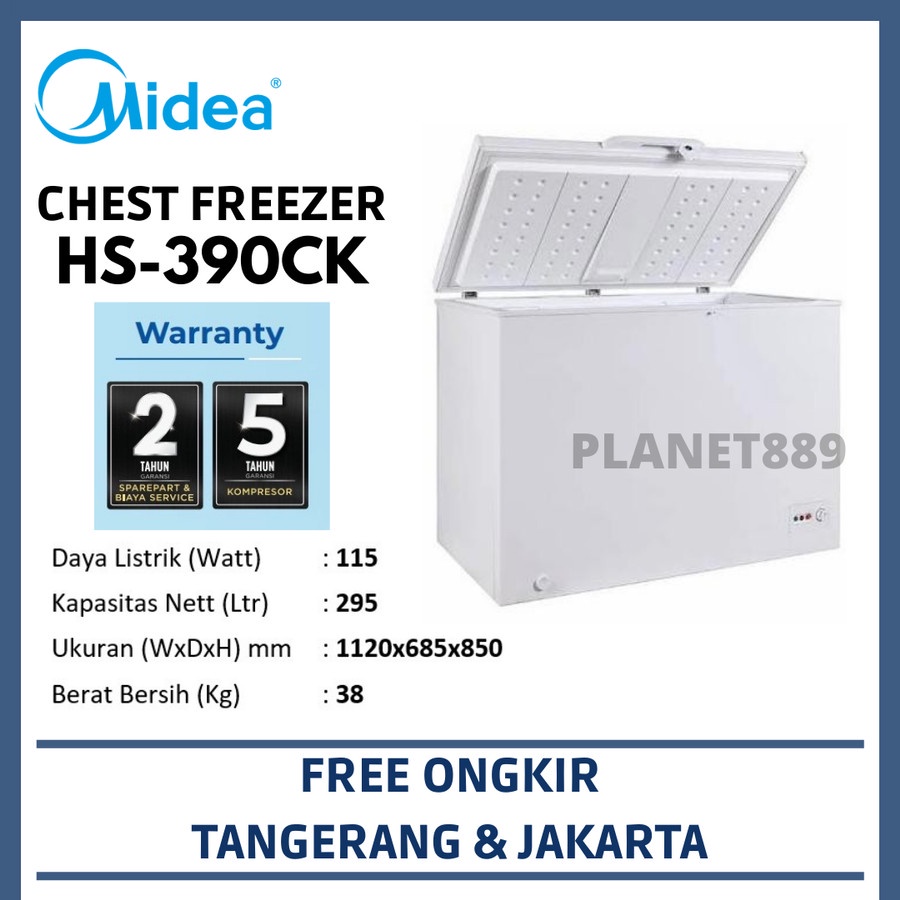 MIDEA HS-390CK CHEST FREEZER MIDEA 295 LITER