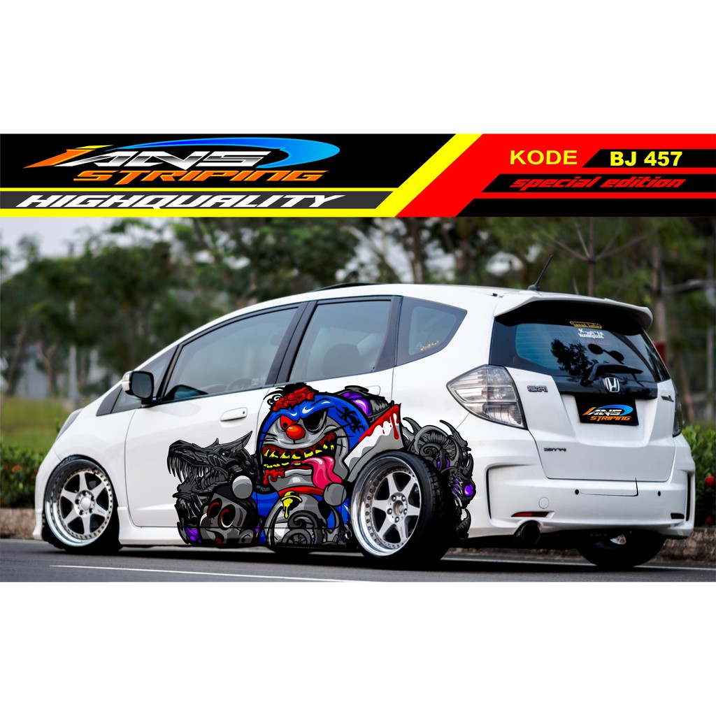 DECAL STICKER MOBIL JAZZ, SIGRA, SWIFT, YARIS, BRIO / VARIASI STICKER MOBIL / DECAL MOBIL / STIKER