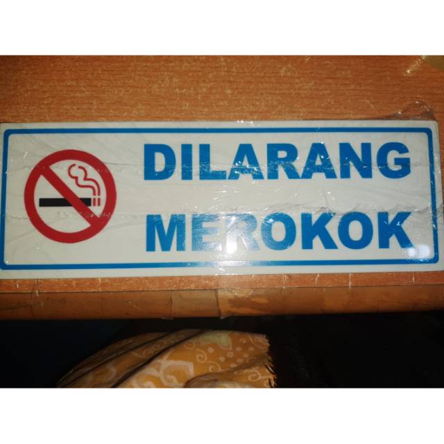 

Sign board akrilik dilarang merokok uk 29x10cm