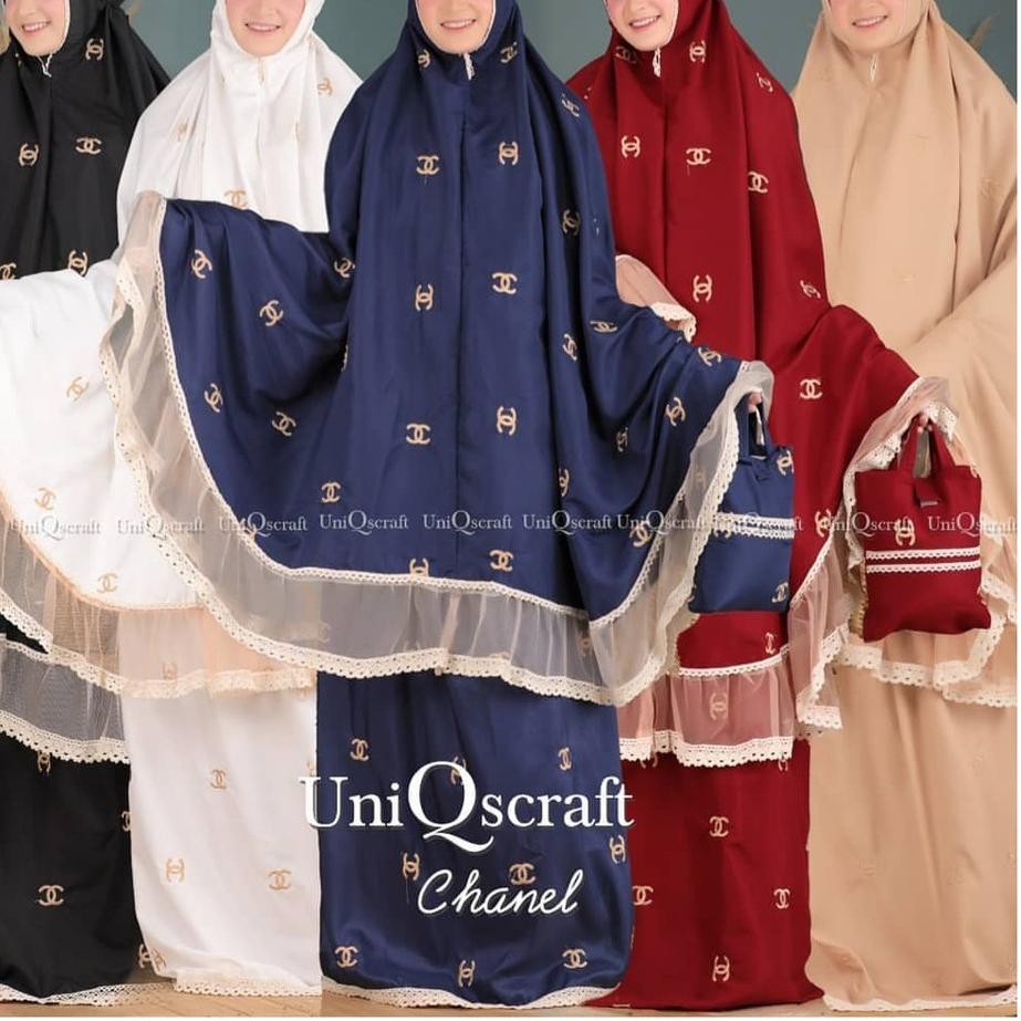 8S6 MUKENA CHANEL BORDIR JUMBO ORI UNIQSCARFT RENDA terbaru ««