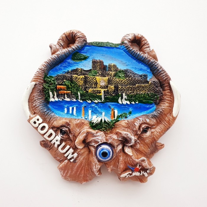 3D Fiber Souvenir Negara magnet Kulkas Tempelan kulkas Turkey BODRUM