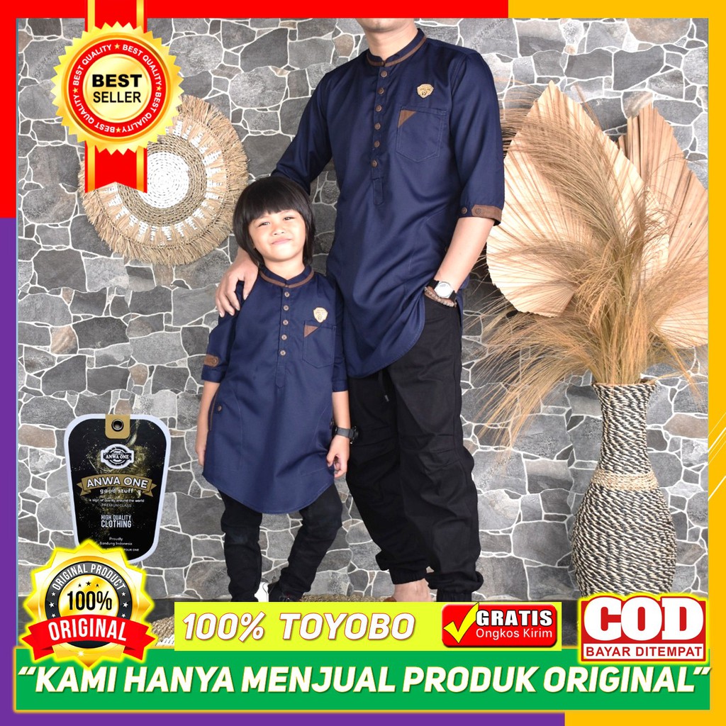 Baju Koko Kurta Couple Ayah Anak Laki Cowok - Kokoh Qurta Pria Pakistan KAPEL Setelan Keluarga