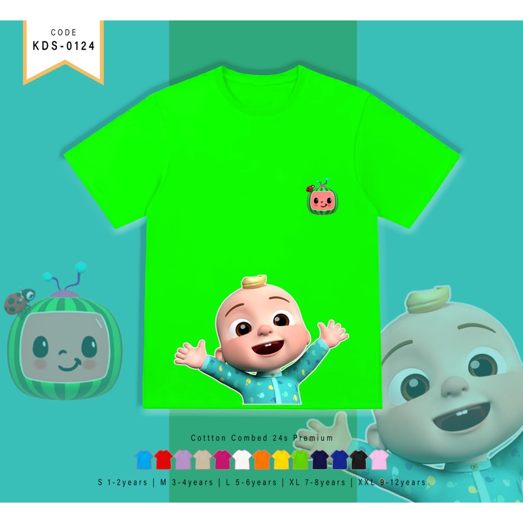 T-SHIRT KIDS / KAOS ANAK-ANAK BERGAMBAR COCO MELON YEY / TERMURAH / ATASAN ANAK COWOK / CEWEK