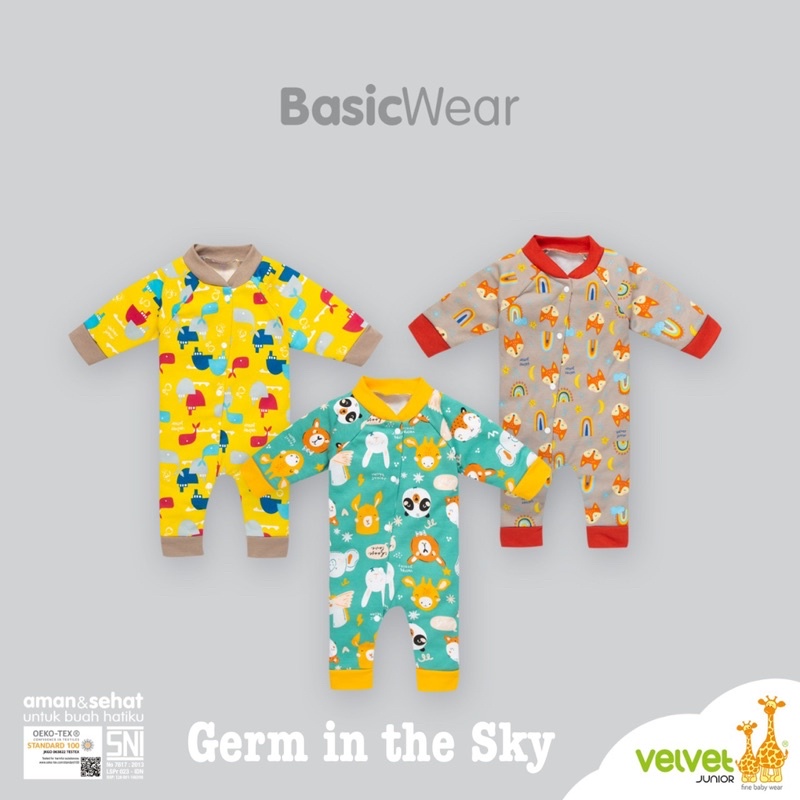 Velvet Baju Kodok (Satuan) Panjang / Sleepsuit Bayi Newborn