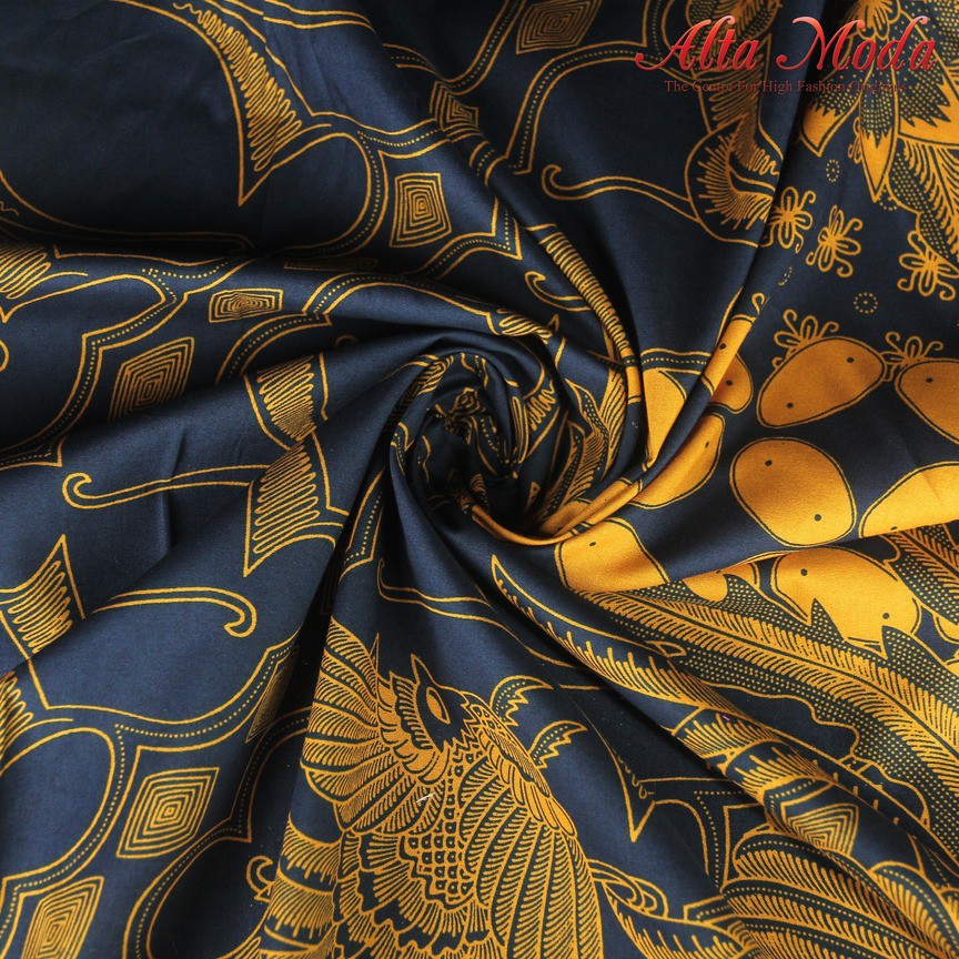 

Alta Moda Katun Batik Pekalongan Burung Gold Dasar Hitam (1M)