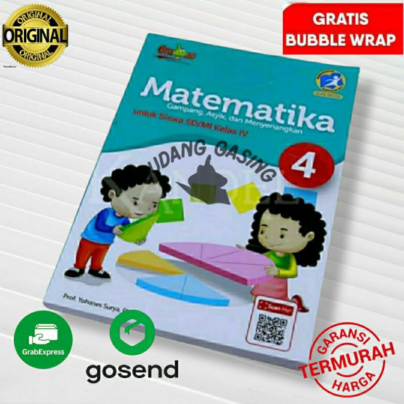 Buku Matematika GASING SD 4 Kurikulum 2013 k13 Karangan Prof. Yohanes Surya Ph.D