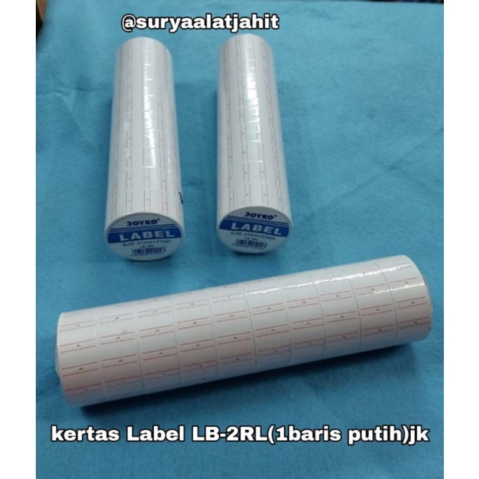 kertas Label LB-2RL(1baris) putih Jk =rp.21.500/1slop=10rol