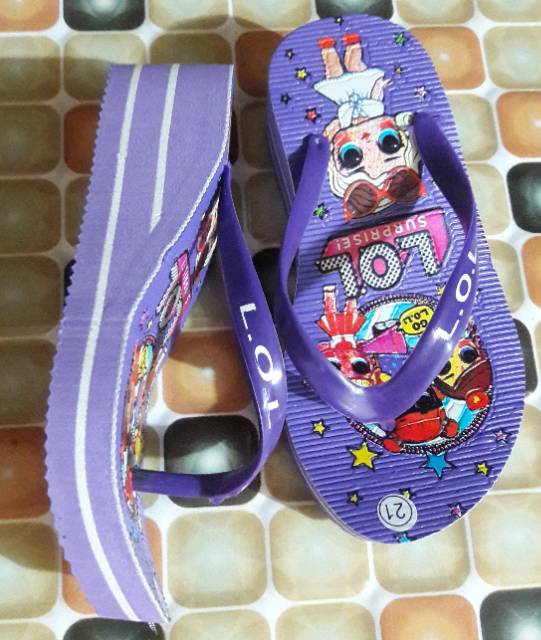 Sandal wedges L.O.L anak2 size 21/35 NEW