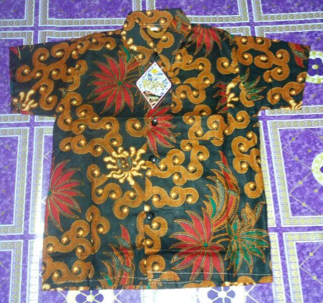 [bisa Cod] Batik Rifa Cfbr034 Baju Batik Couple Family Gamis & Kemeja Lengan Pendek Katun Halus