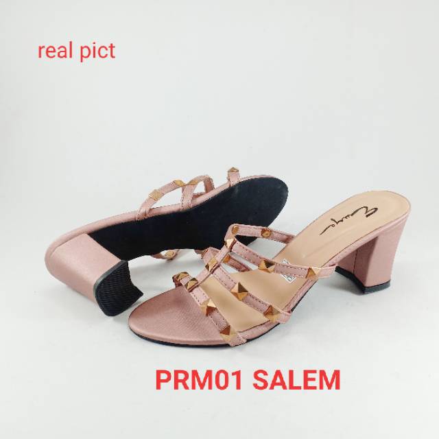 EMYE - SANDAL HEELS WANITA PRM01 Hak 7 cm / Sepatu Heels Wanita / Sepatu Wanita