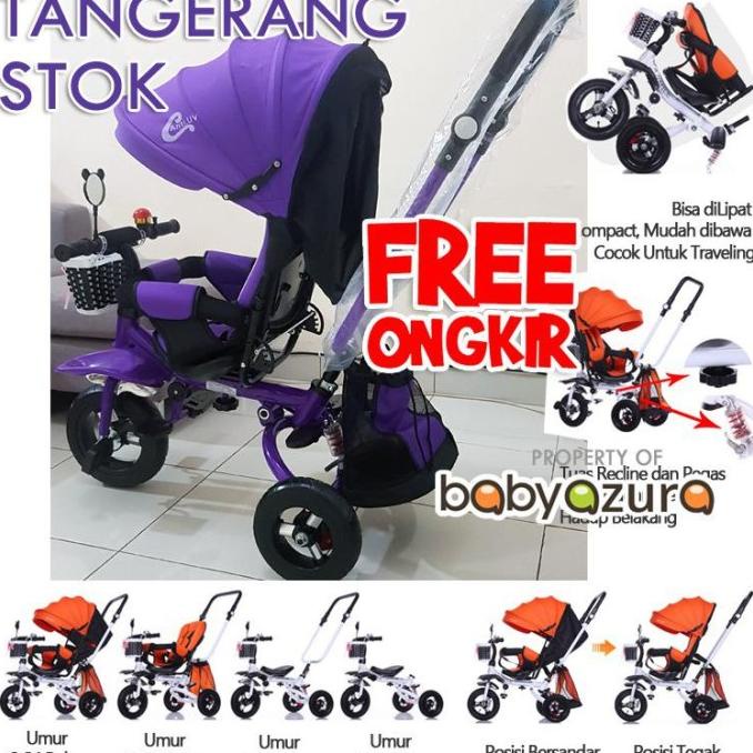 READY SEPEDA RODA TIGA SEPEDA BAYI STROLLER ANAK RODA TIGA
