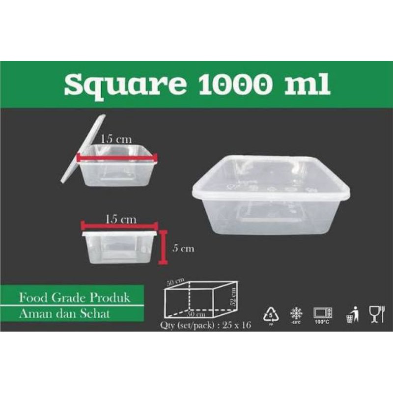 Thinwall 1000 ml square