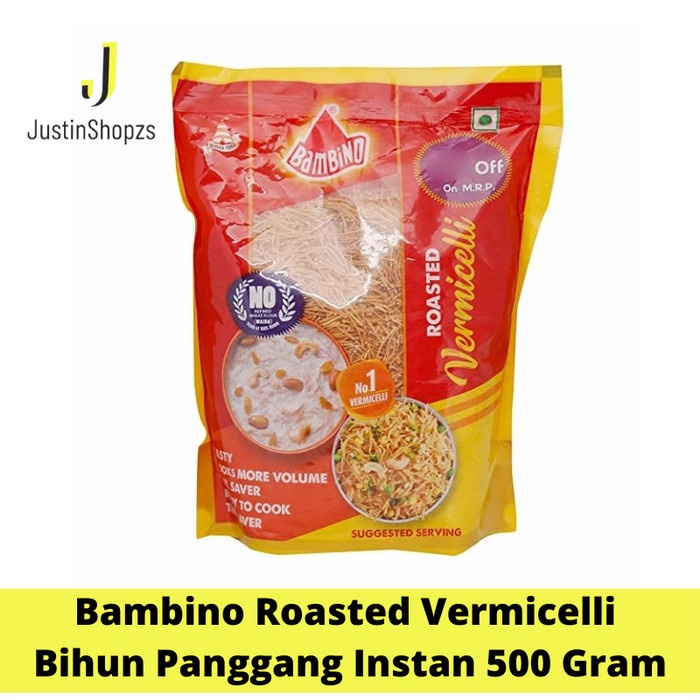 Bihun Panggang Instan Bambino Roasted Vermicelli 500 Gram Impor India