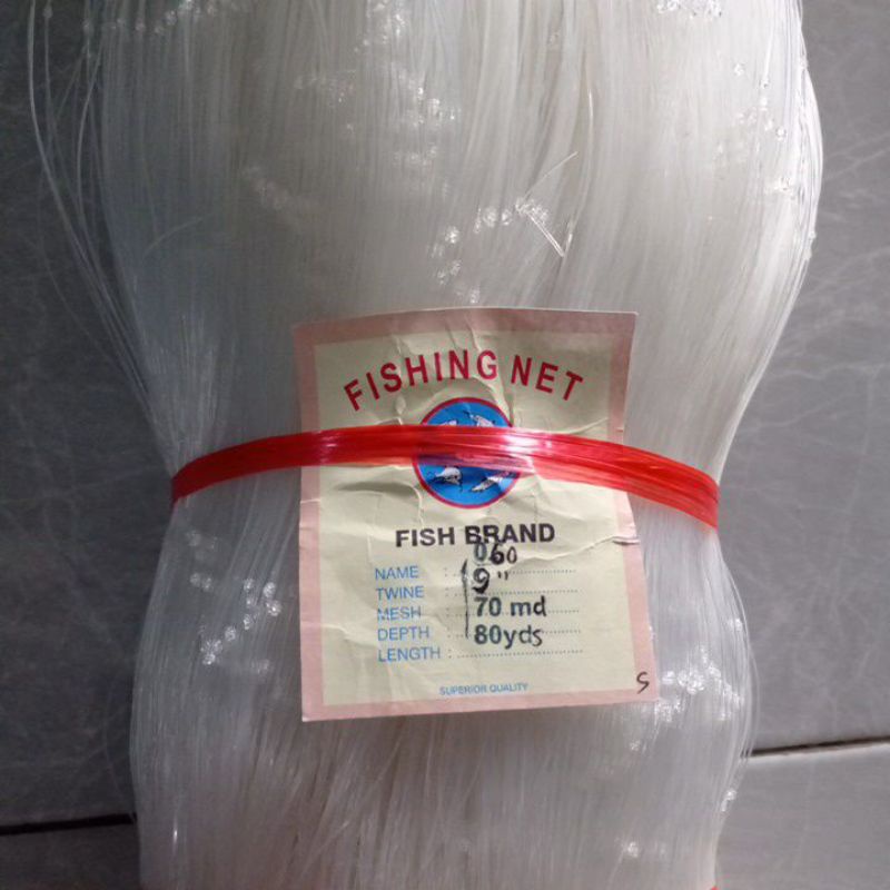 Jaring ikan 0.60 9&quot; inchi 70/80 yoko anti geser Jaring ikan kakap jaring ikan senar