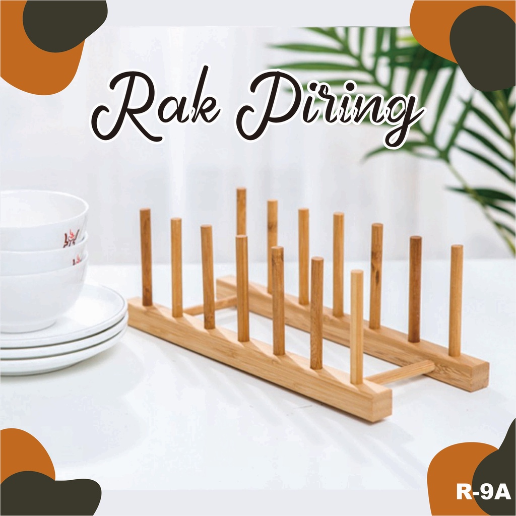 Rak Piring Kayu Tempat Mangkok Rak Gelas Kayu Jati Belanda Murah