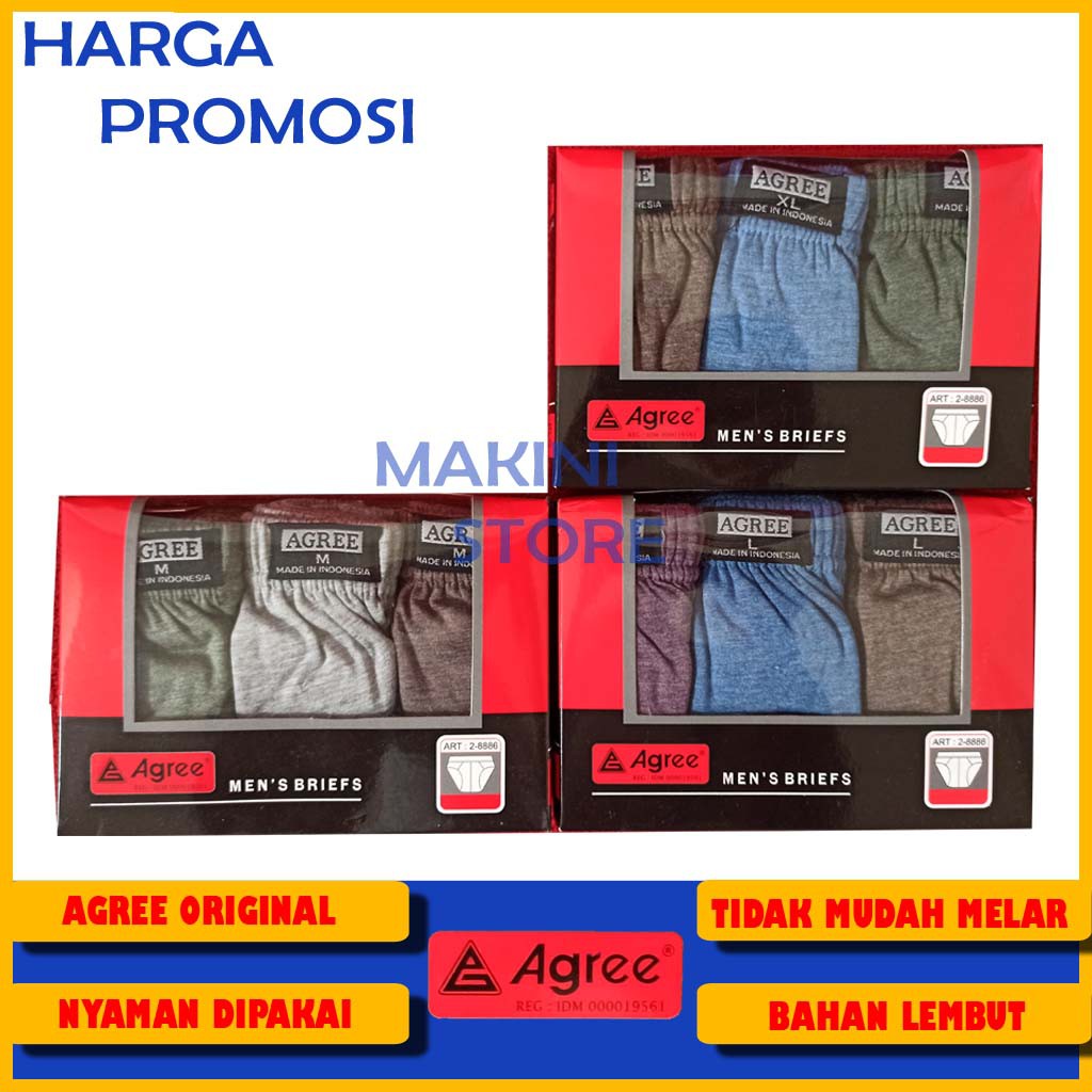 Celana dalem agree pria isi 3 celana dalem agree celana dalam agree murah isi 3
