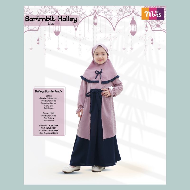 Gamis Anak Nibra's Halley Lilac TERBARU