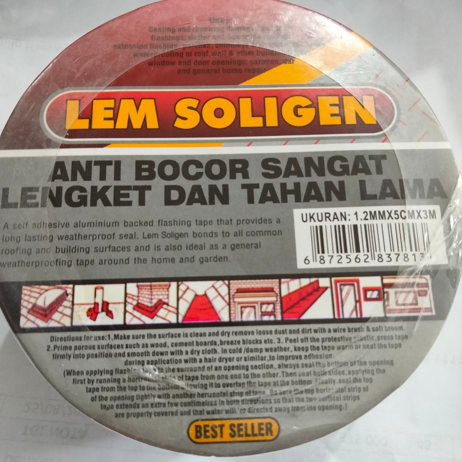 lem seng anti bocor lem soligen, atap, asbes, genteng, tambal talang