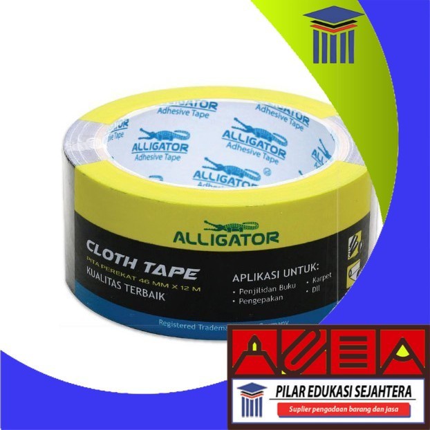 

CLOTH TAPE / ALLIGATOR LAKBAN HITAM LINEN 46MM MURAH