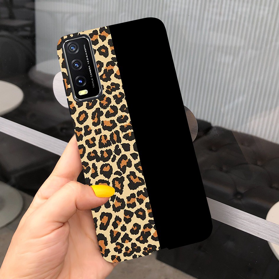 Soft Case Vivo Y20 Y20i Y30 Y50 Y30i Y11s Y12s Y20s 2021 2020 Casing Fashion Leopard Matte Cover Vivo 1938 1935 V2029 Case-TGhei1611
