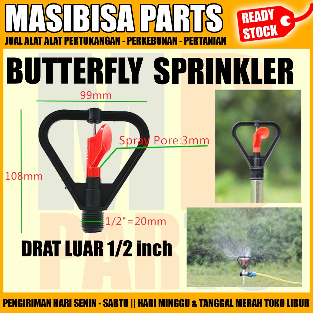 SPRINKLE / SPRINKLER TAMAN MODEL KUPU KUPU / BUTTERFLY SEGI TIGA