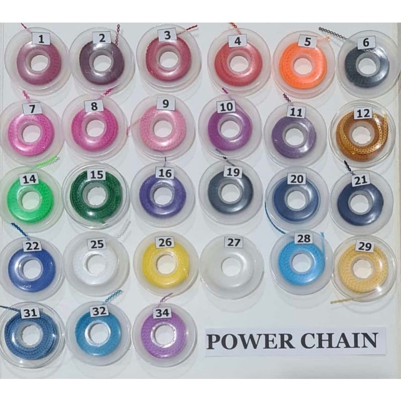 TERLARIS 10 CM Karet Behel Power Chain Germany Pilih Warna / Karet Sambung / Karet Tarik / Behel Gig