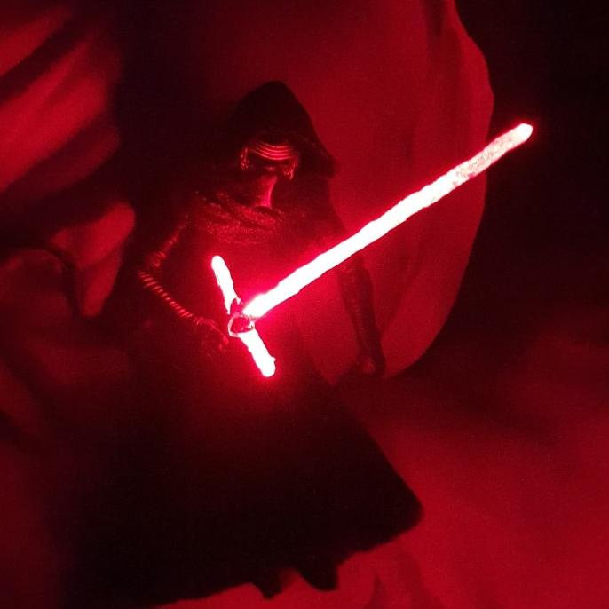 *****] Lightsaber action figure LED Star Wars Merah 8 cm Kylo Ren Sith