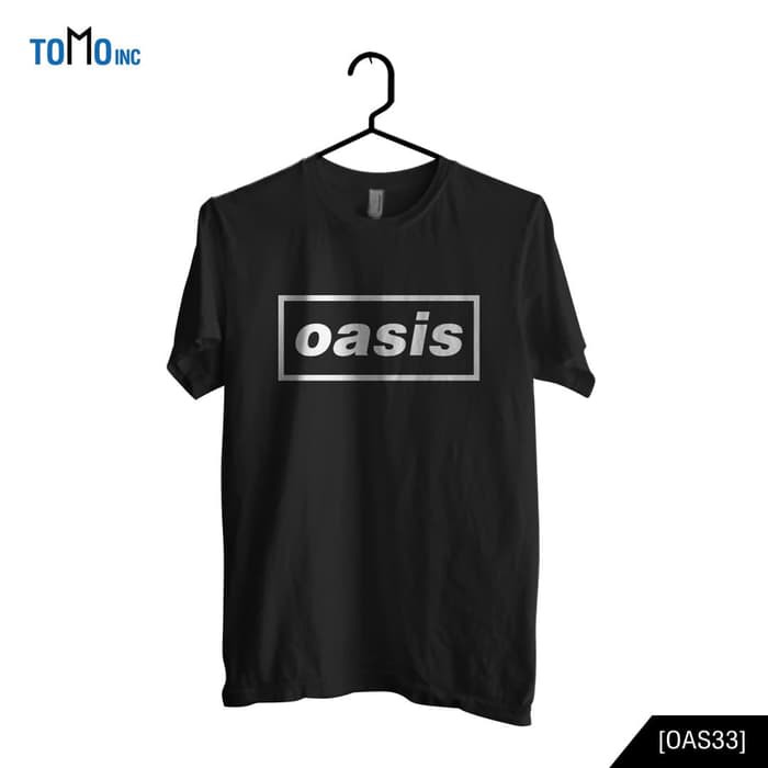 Kaos Pria Premium Oasis  Logo Black KD 147