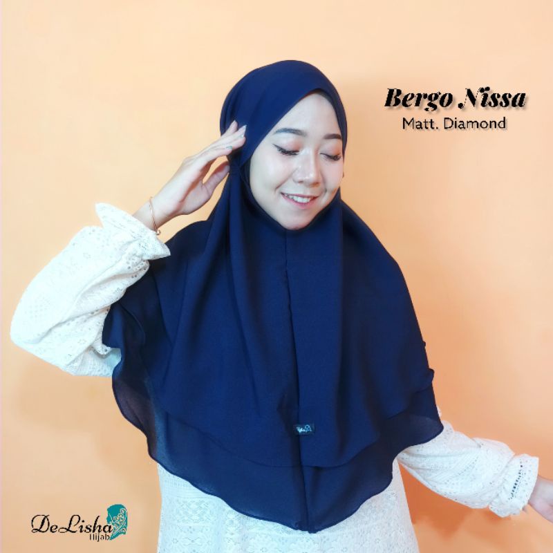 Hijab 2 layer Bergo 2 Layer Bergo Instant Tali Bergo Nissa