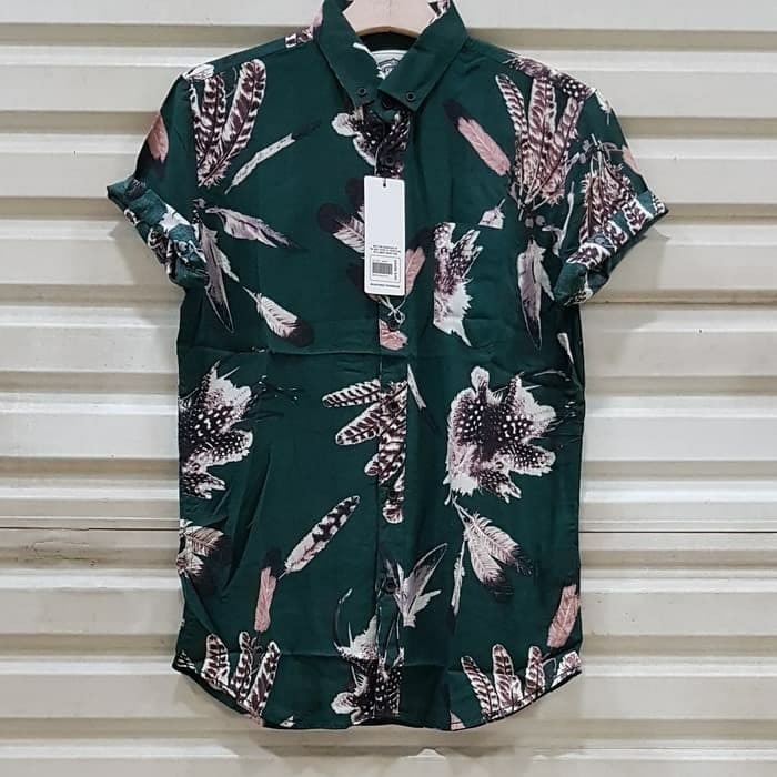 Kemeja Pantai Baju Surfing casual pria - Putih, M
