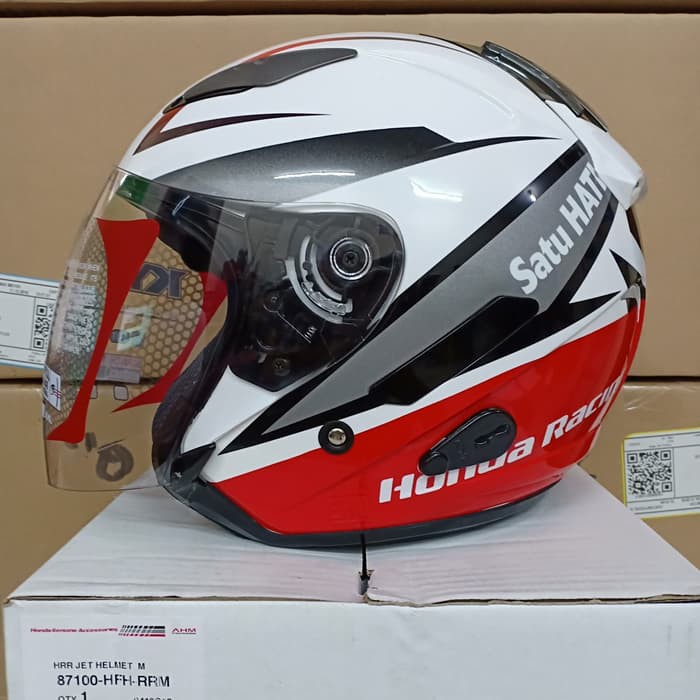 Helm Half Face Kyt Honda Racing hfhrrl Shopee Indonesia