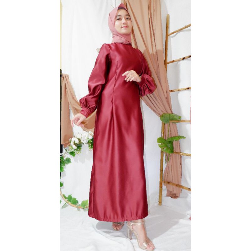 DRESS MAROON SLIM / DRESS KONDANGAN SLIM / DRESS BRIDAL