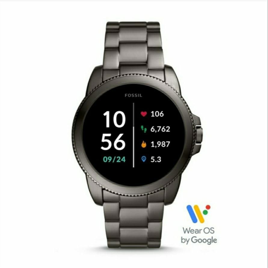 jam tangan pria smartwatch original fossil FTW4049 gen5 grey stainless