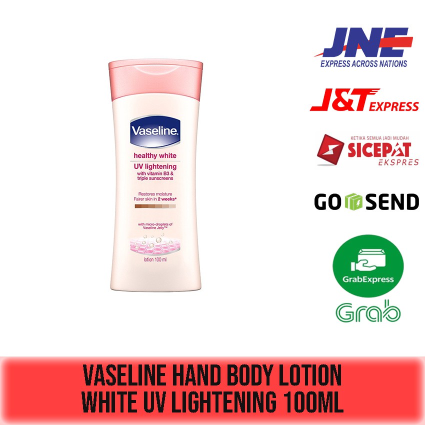  VASELINE  HAND  BODY  LOTION HEALTHY WHITE UV LIGHTENING 