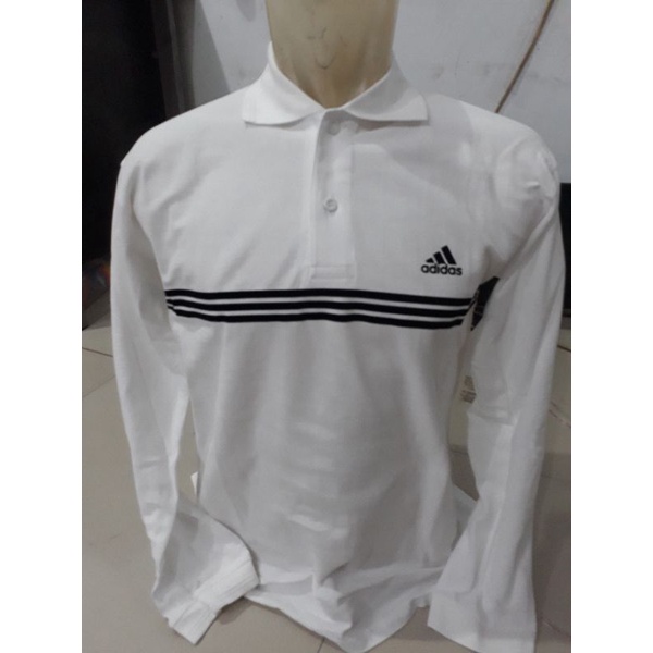 kaos pria kaos kerah kaos polo lengan panjang Adidas high performance
