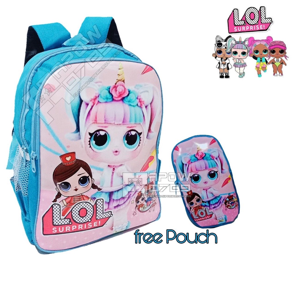 New Tas Ransel Anak Perempuan L.O.L SURPRISE 3D Vol.2 / tas backpack motiif gambar 3D / tas ransel paud