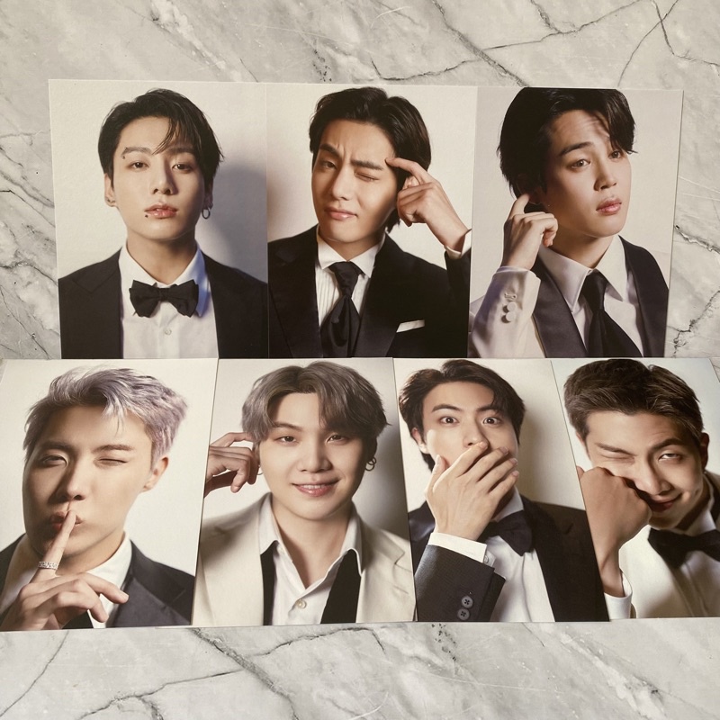 BTS the fact TMA 2021 photocard postcard sharing group rm jin suga jhope jimin v jungkook jk taehyun