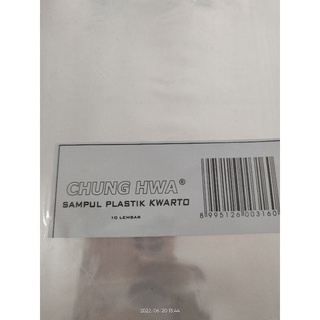 Jual 10 LEMBAR!! Sampul plastik kuarto/sampul plastik kuarto/sampul