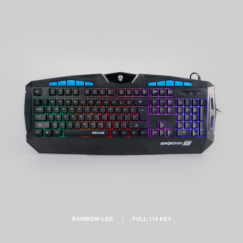 Keyboard Mouse Gaming Rexus Warfaction Vr1 Backlight