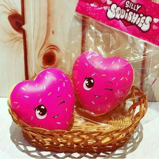 Squishy Licensed Silly Squishy Heart Donut Pinky Original