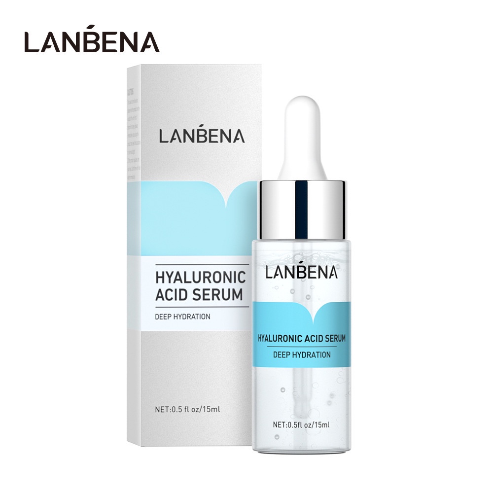 [Ori100%]LANBENA Hyaluronic Acid Serum Essence Facial Serum Skin Care Pelembab Whitening Anti-Aging Winkles Wajah Melembabkan Mengencangkan Hidrasi Memperbaiki Perawatan Kulit-Halus wajah(15ml)