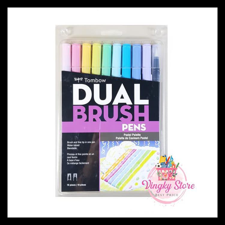 

COD DUAL BRUSH PEN TOMBOW PASTEL PALLETE ISI 10PC KODE 1436